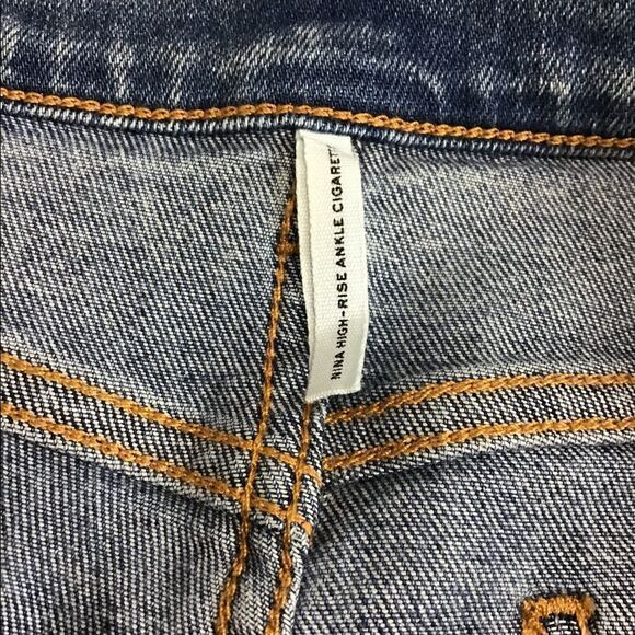 Rag & Bone Blue Nina High-Rise Ankle Cigarette Jean New With Tag - Picture 15 of 15